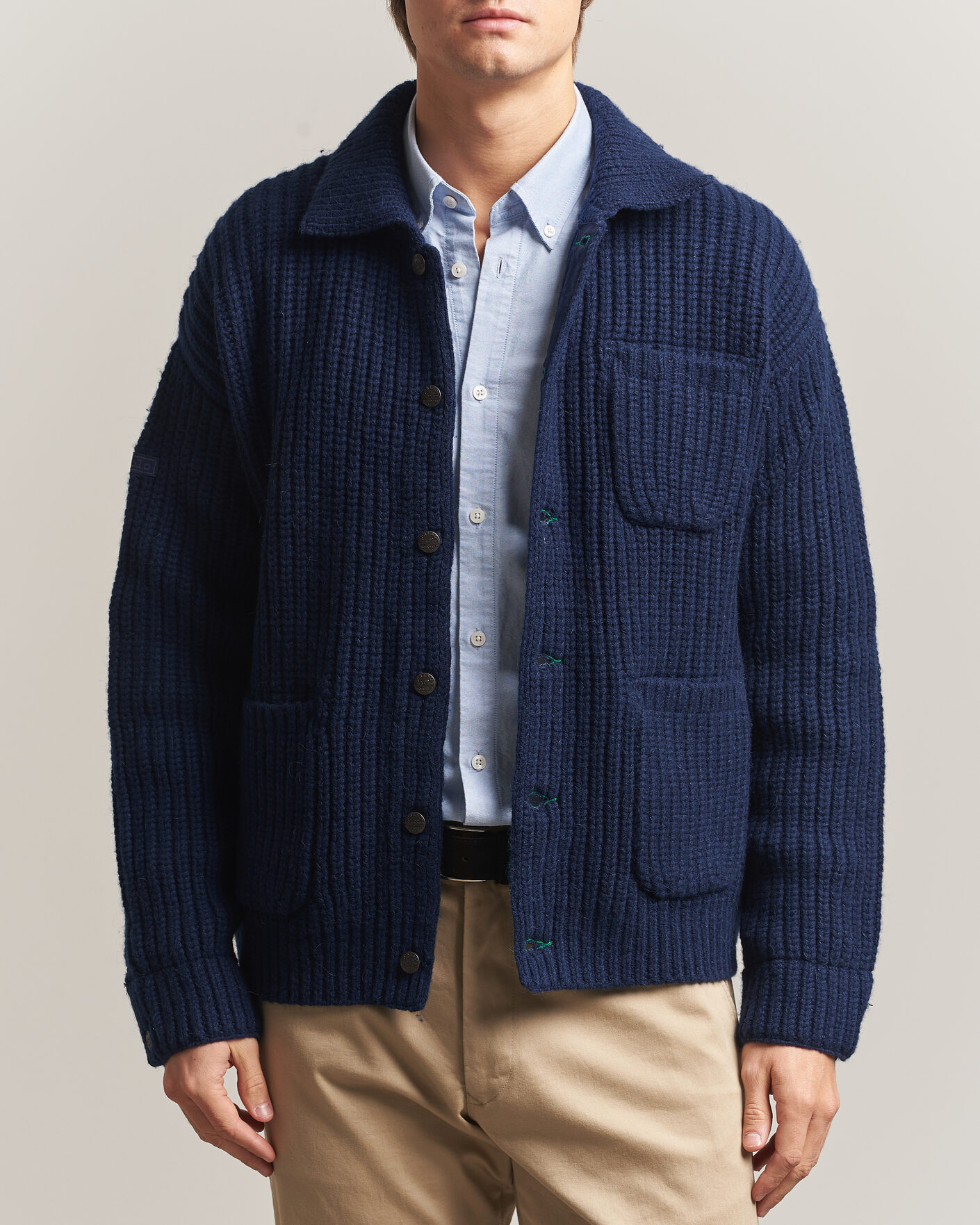 Herren | Pullover | Polo Ralph Lauren | Wool Blend Button Cardigan Blue Stonecrop