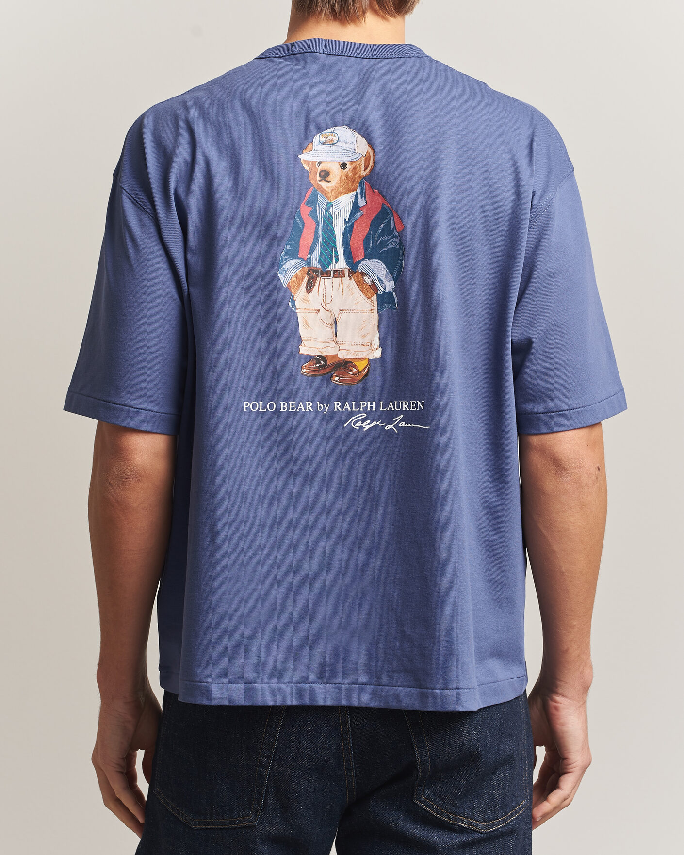 Herren | T-Shirts | Polo Ralph Lauren | Back Print Bear Pocket Tee Classic Blue