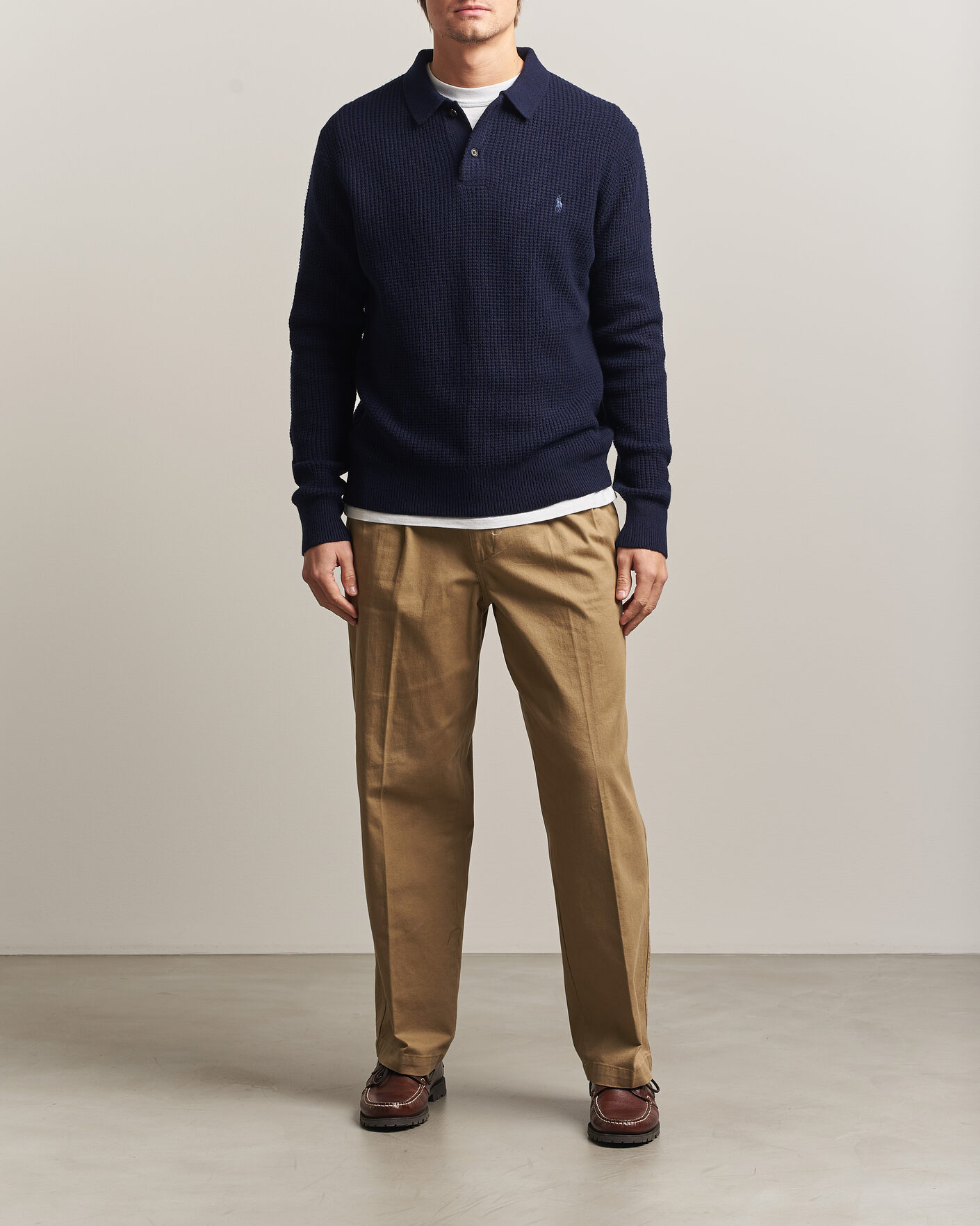 Herren | Pullover | Polo Ralph Lauren | Wool/Cotton Knitted Polo Hunter Navy