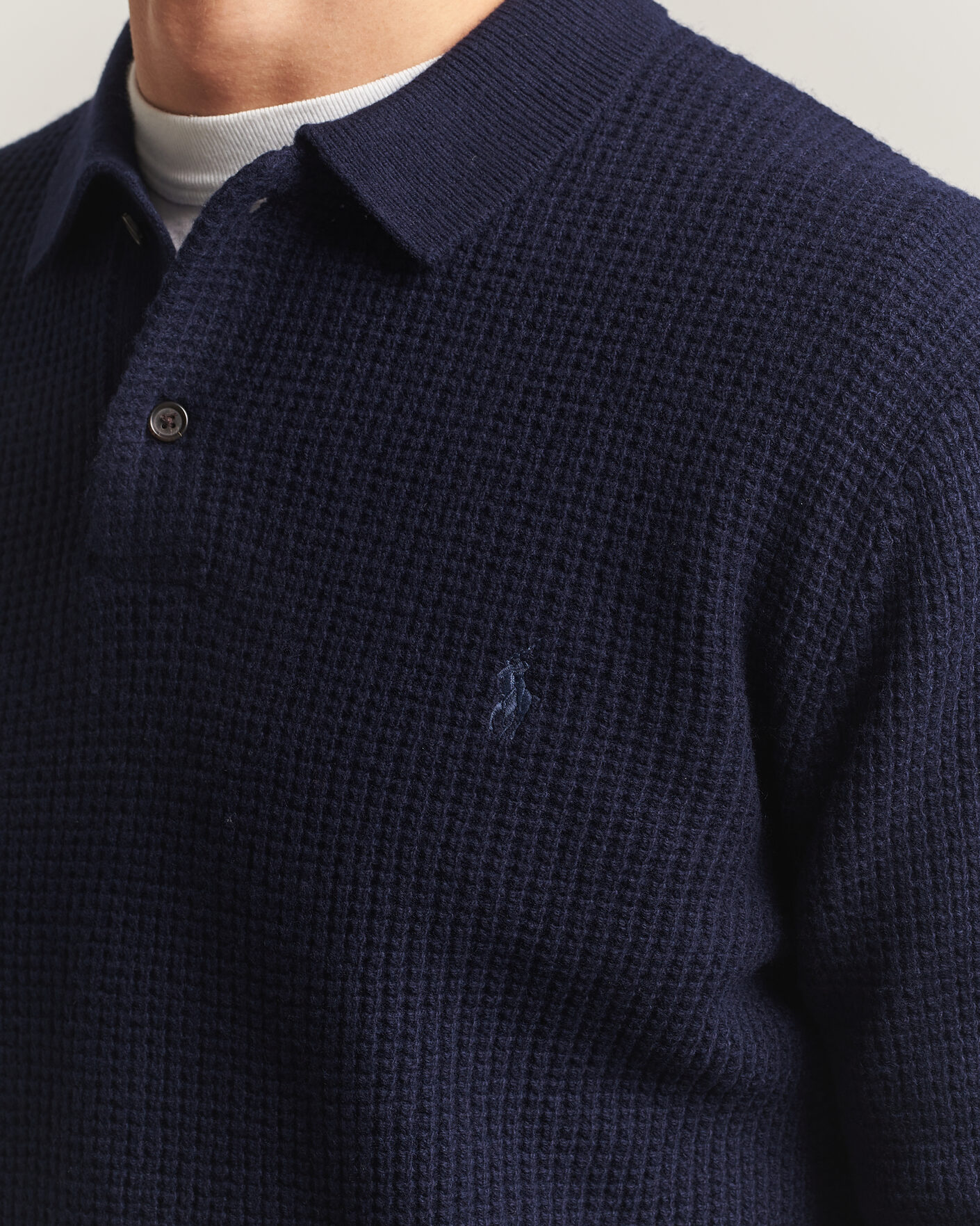 Herren | Pullover | Polo Ralph Lauren | Wool/Cotton Knitted Polo Hunter Navy
