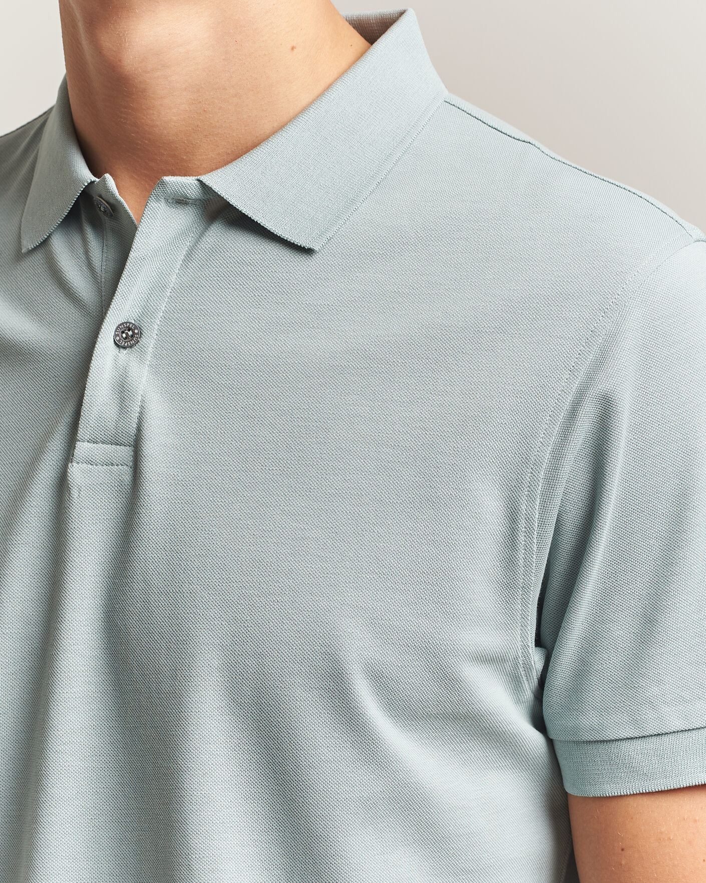 Herren | Poloshirts | Sunspel | Short Sleeve Pique Polo Light Green