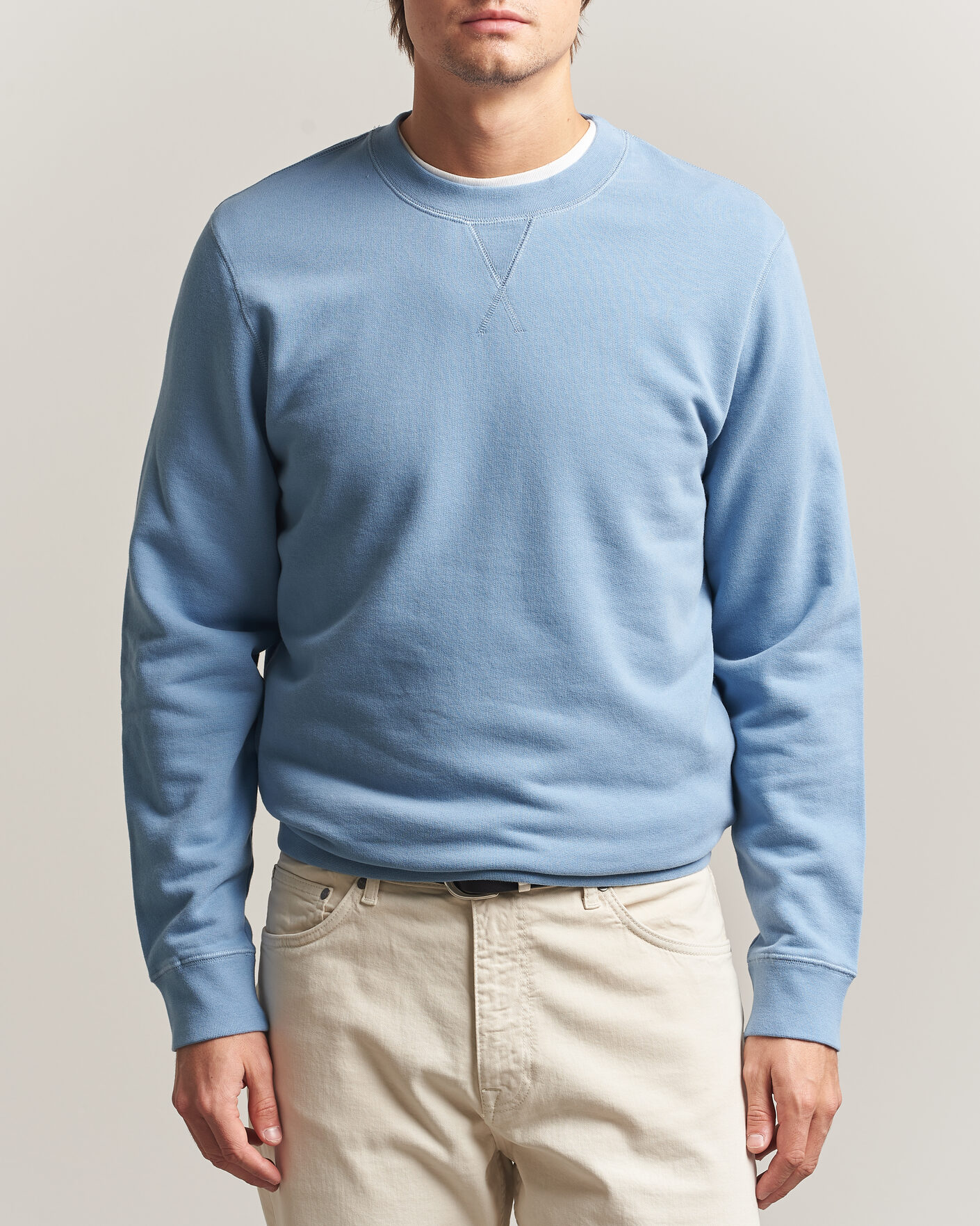 Herren | Pullover | Sunspel | Loopback Sweatshirt Studio Blue