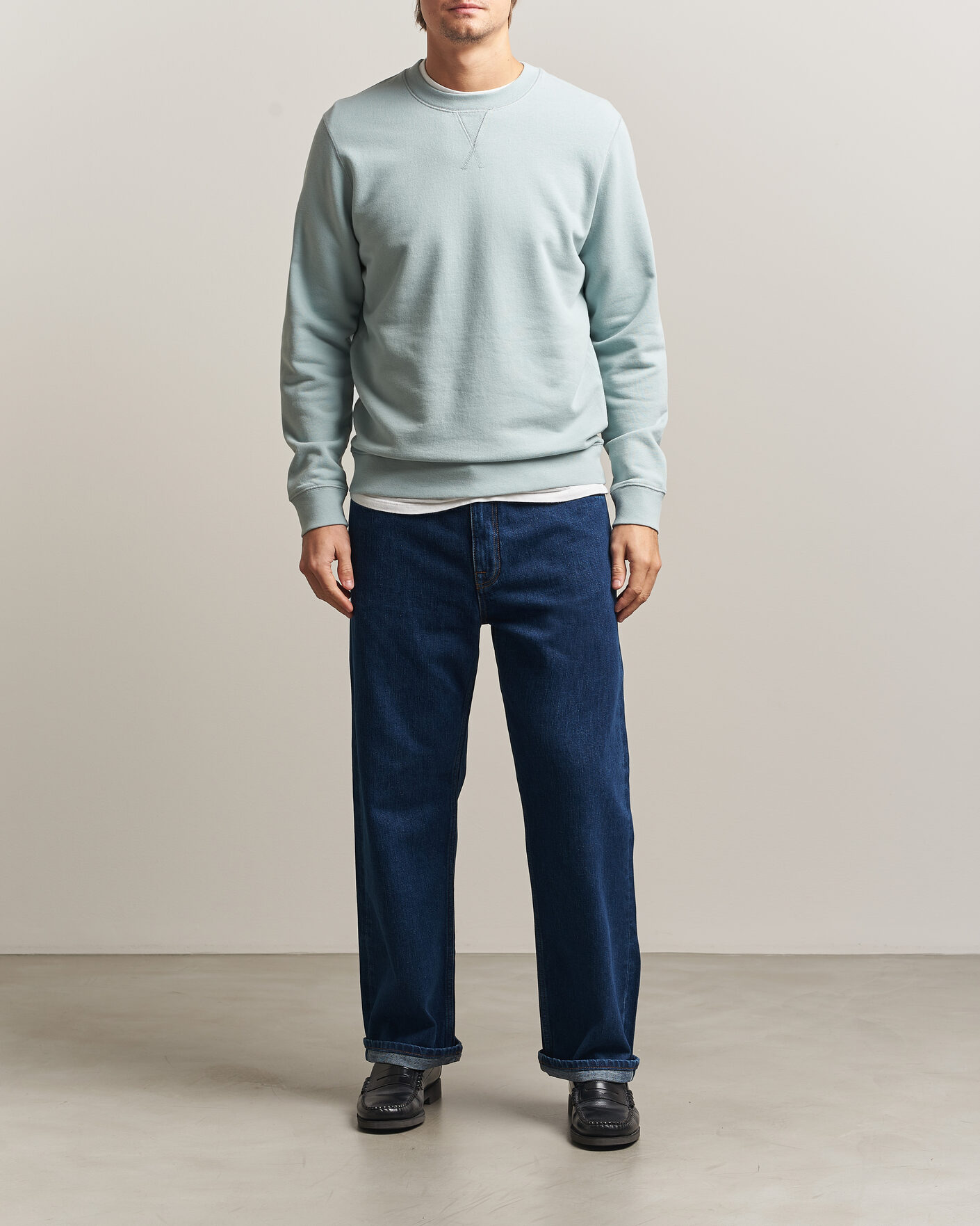 Herren | Pullover | Sunspel | Loopback Sweatshirt Light Green