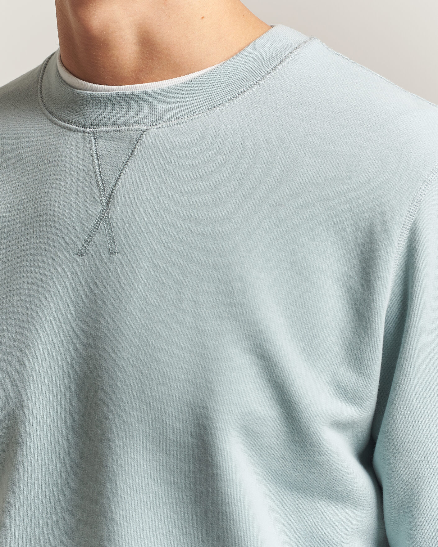 Herren | Pullover | Sunspel | Loopback Sweatshirt Light Green