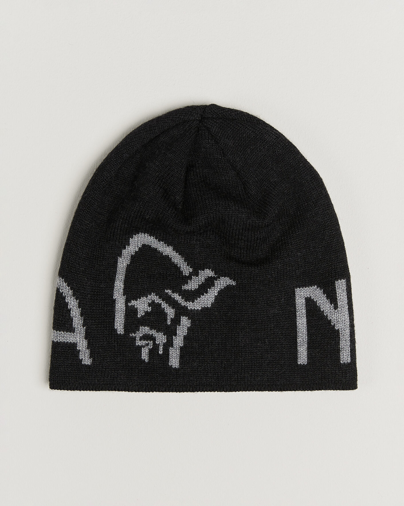 Herren | Mützen | Norrøna | Mid Merino Wool Logo Beanie Caviar Melange
