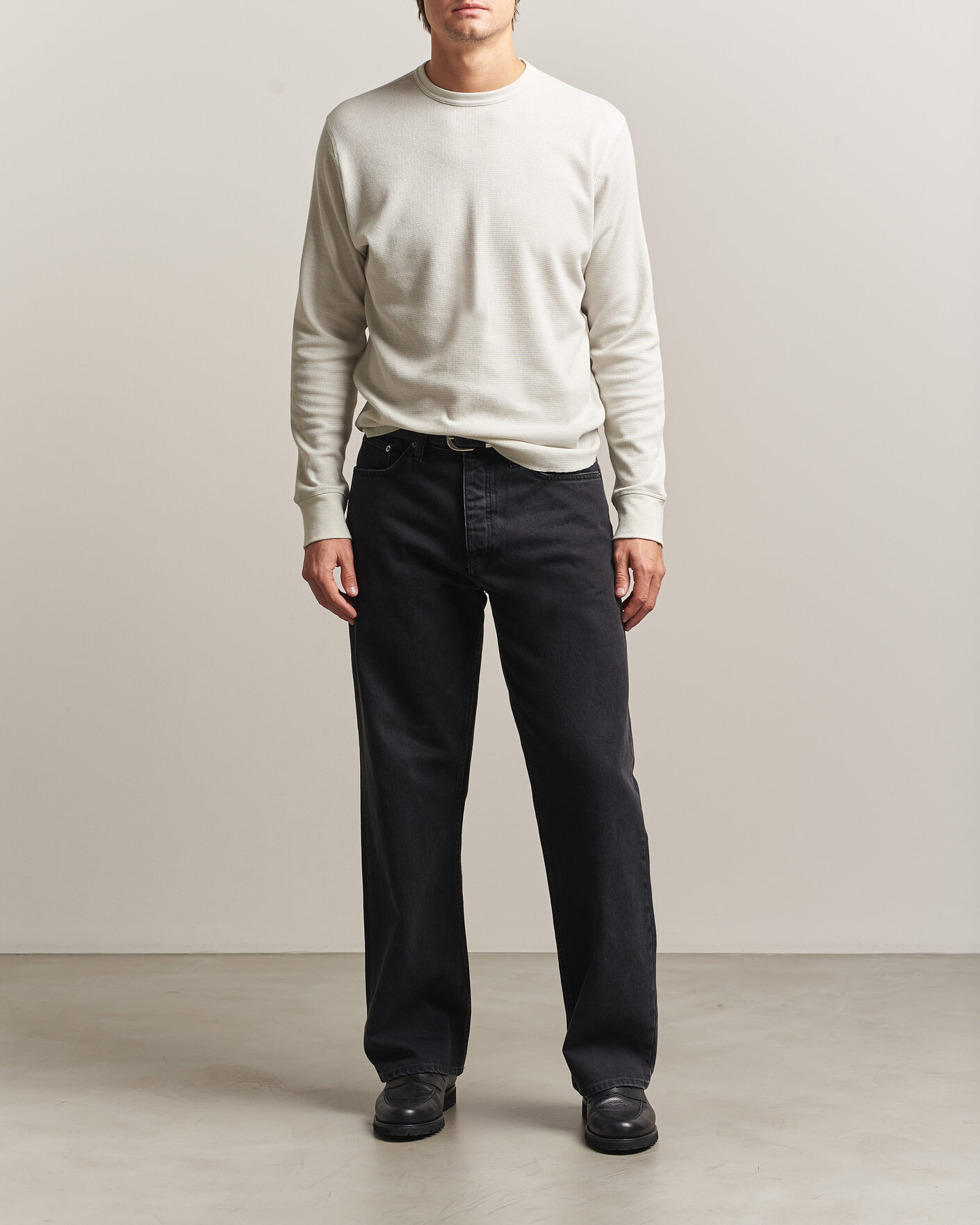 Herren | T-Shirts | Sunflower | Wool Waffle Long Sleeve T-Shirt Kit White