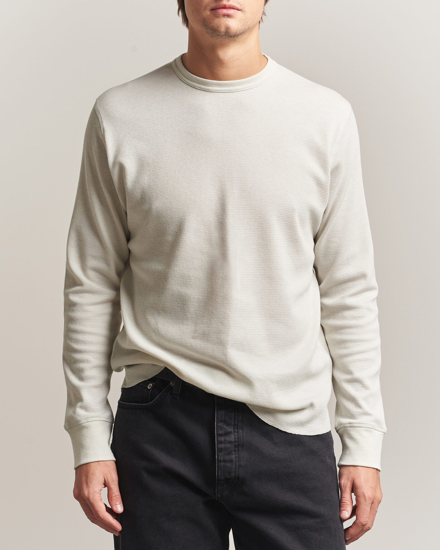 Herren | T-Shirts | Sunflower | Wool Waffle Long Sleeve T-Shirt Kit White