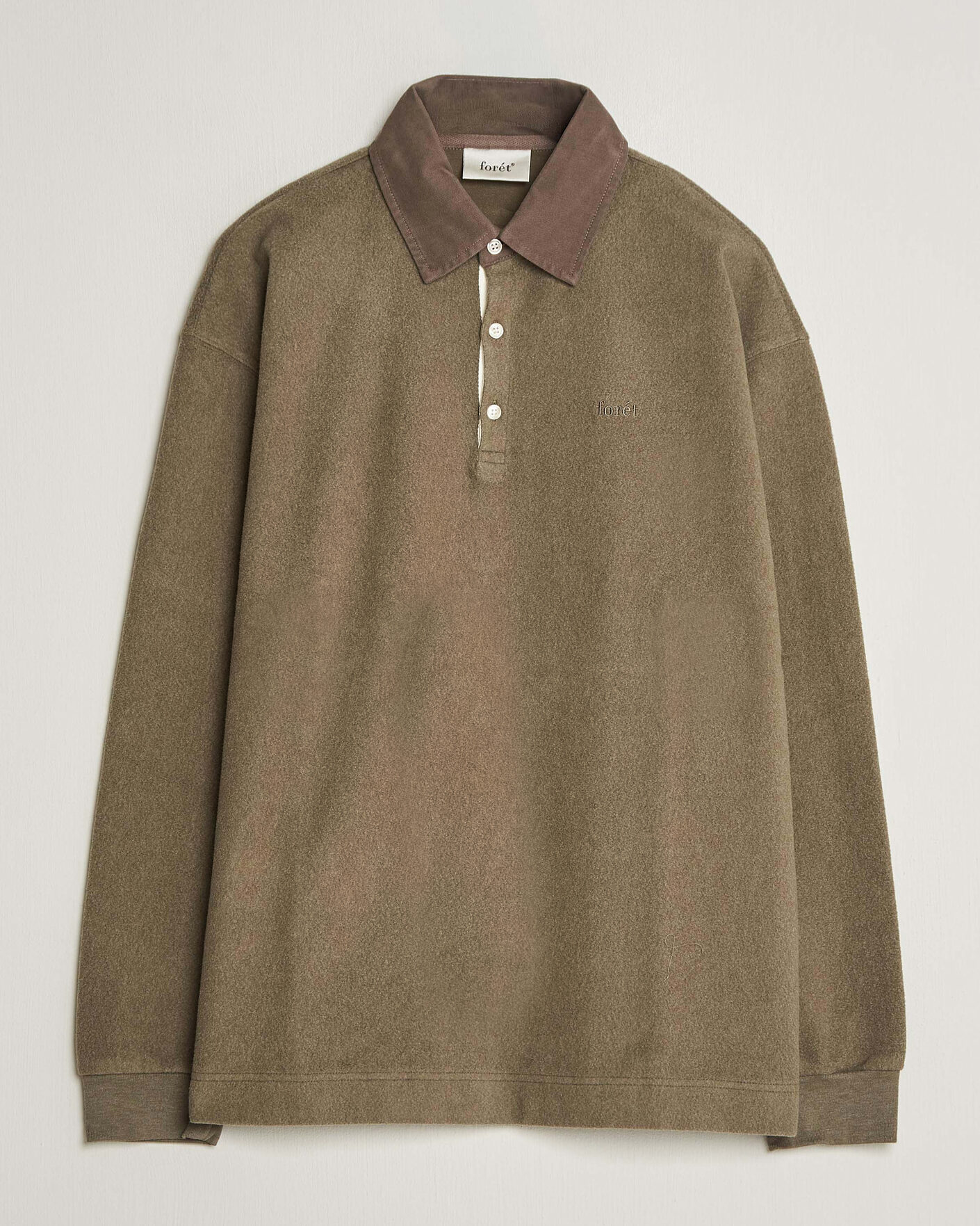 Herren | Pullover | Forét | Herb Brushed Rugby Washed Brown