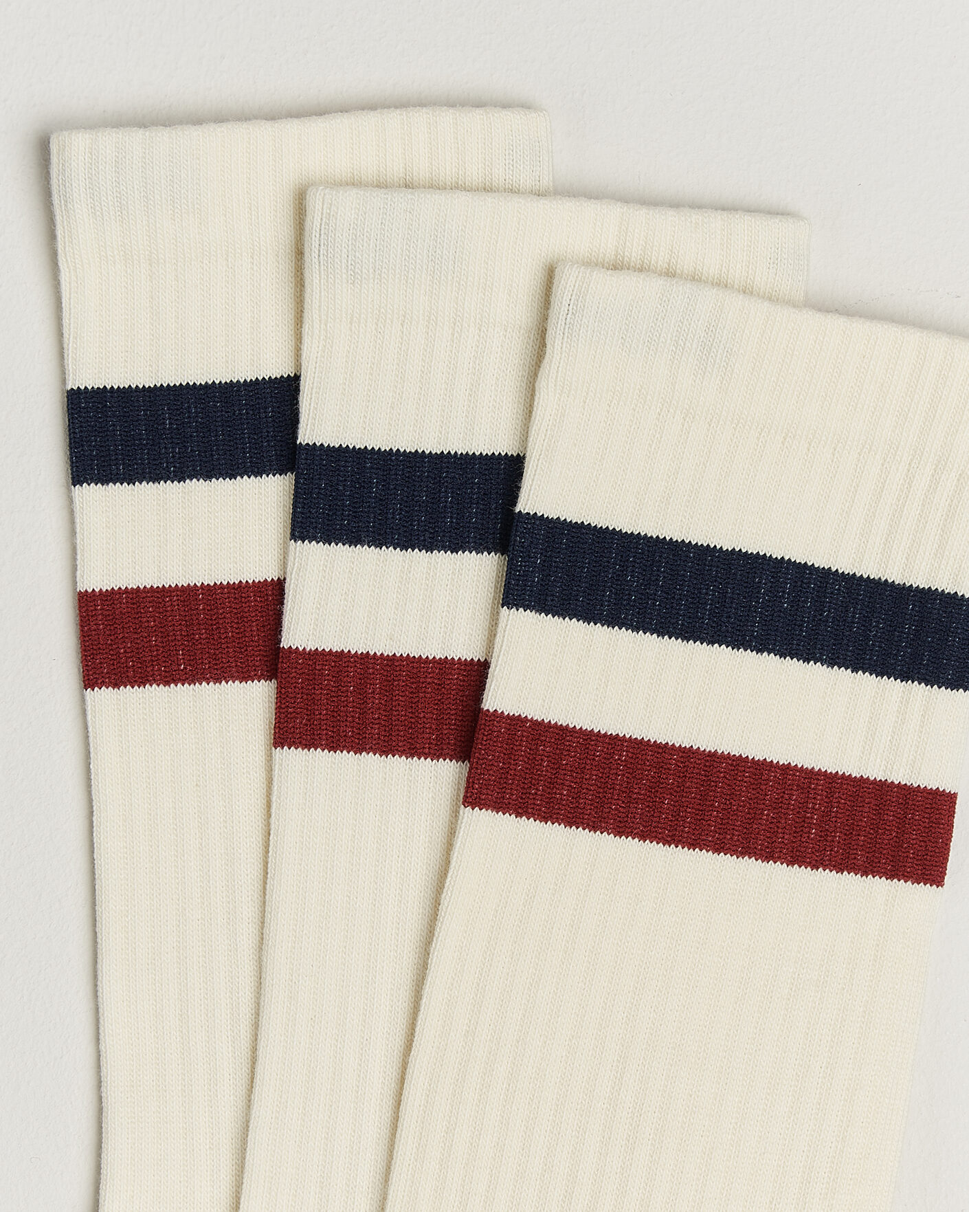 Herren | Unterwäsche | Sweyd | 3-Pack Two Stripe Cotton Socks Navy/Red/White