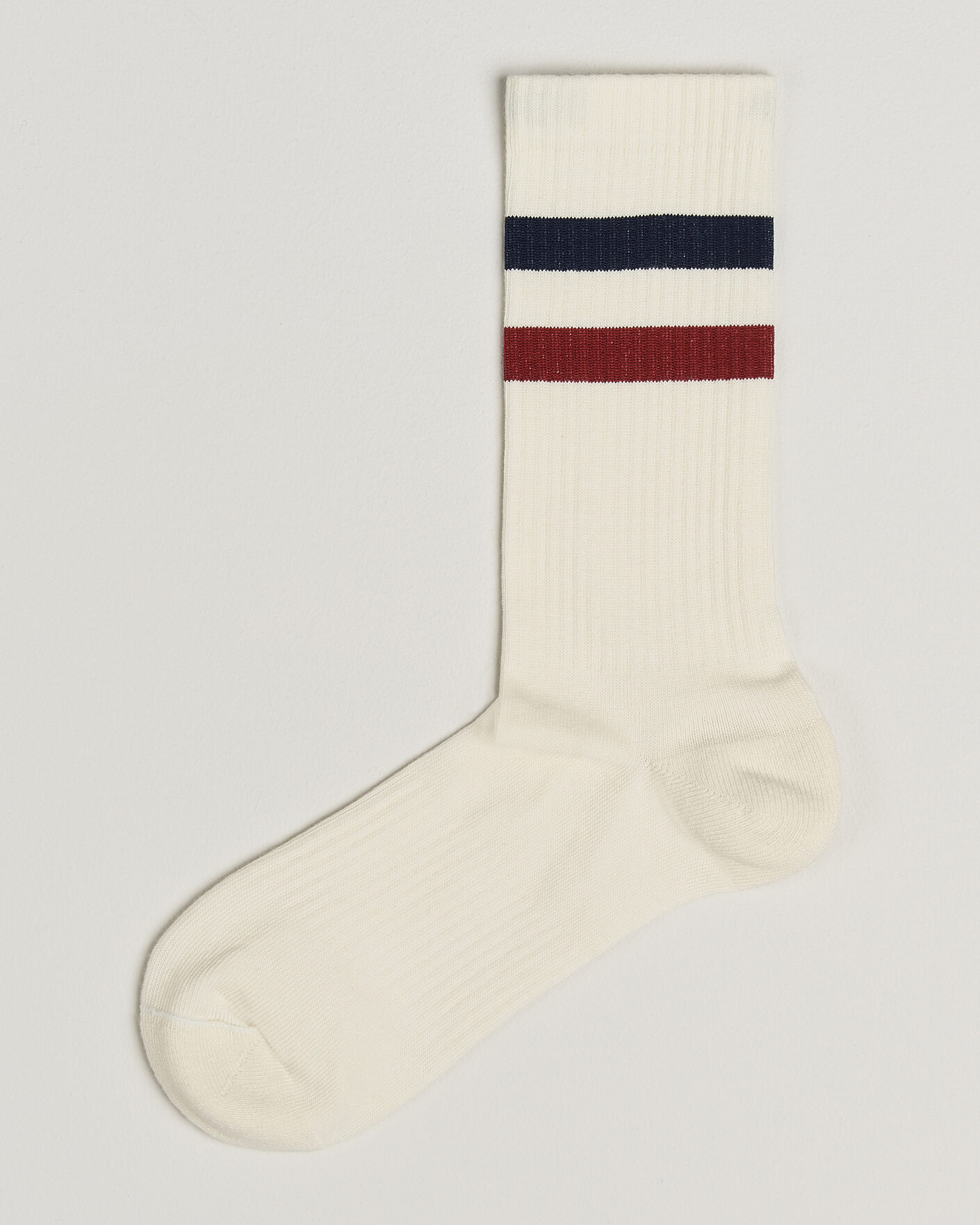 Herren | Unterwäsche | Sweyd | Two Stripe Cotton Socks Navy/Red/White