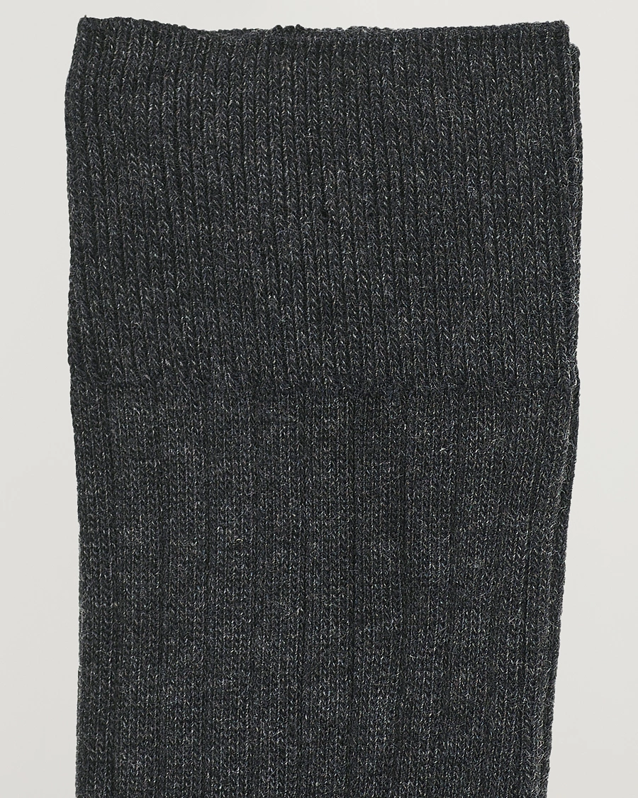 Herren | Kleidung | Amanda Christensen | 6-Pack True Cotton Ribbed Socks Antracite Melange