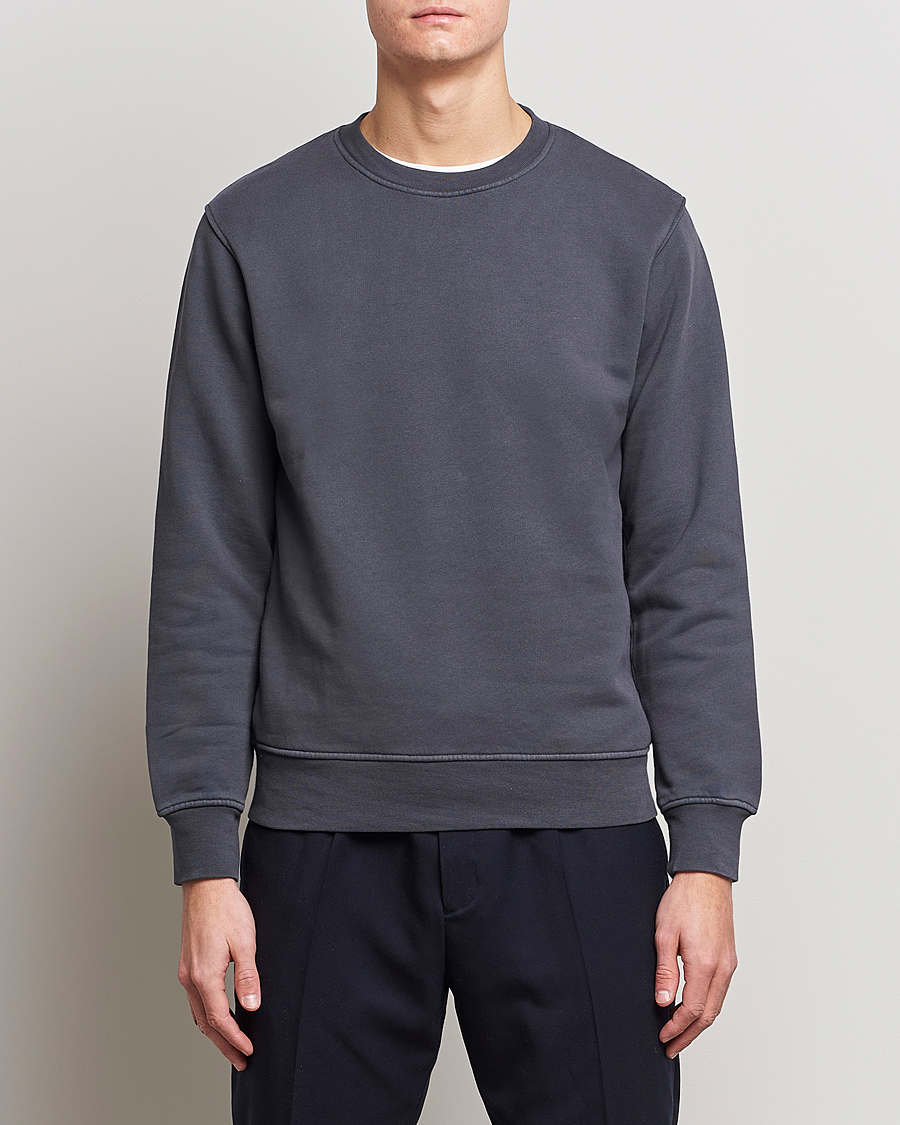 Herren | Sweatshirts | Colorful Standard | 2-Pack Classic Organic Crew Neck Sweat Lava Grey/Optical White