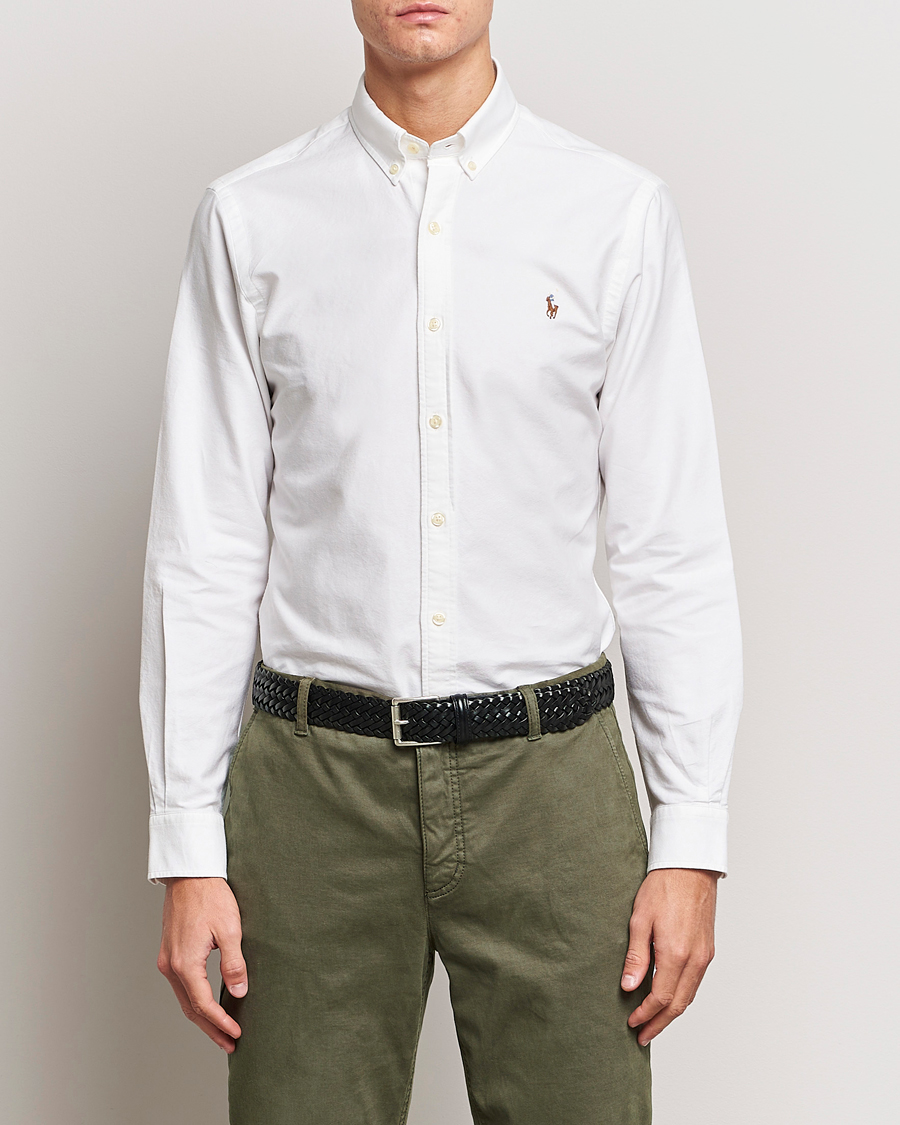Men | Oxford Shirts | Polo Ralph Lauren | 2-Pack Slim Fit Shirt Oxford White/Stripes Blue