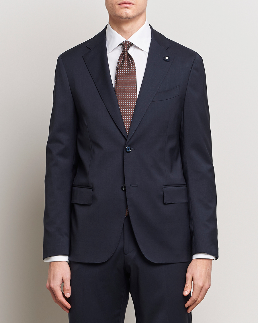Herren | Italian Department | Lardini | Wool Suit Navy