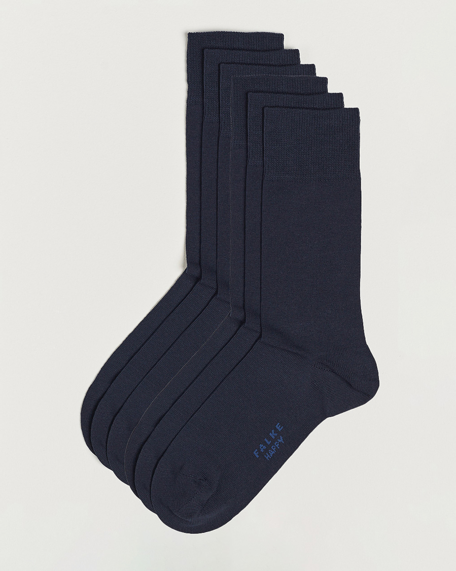 Herren | Unterwäsche | Falke | 6-pack Happy Cotton Socks Navy