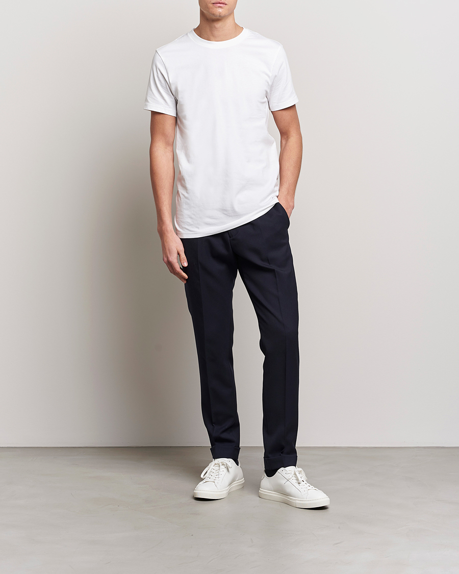 Herren | T-Shirts | Bread & Boxers | 3-pack Crew Neck Regular T-Shirt White