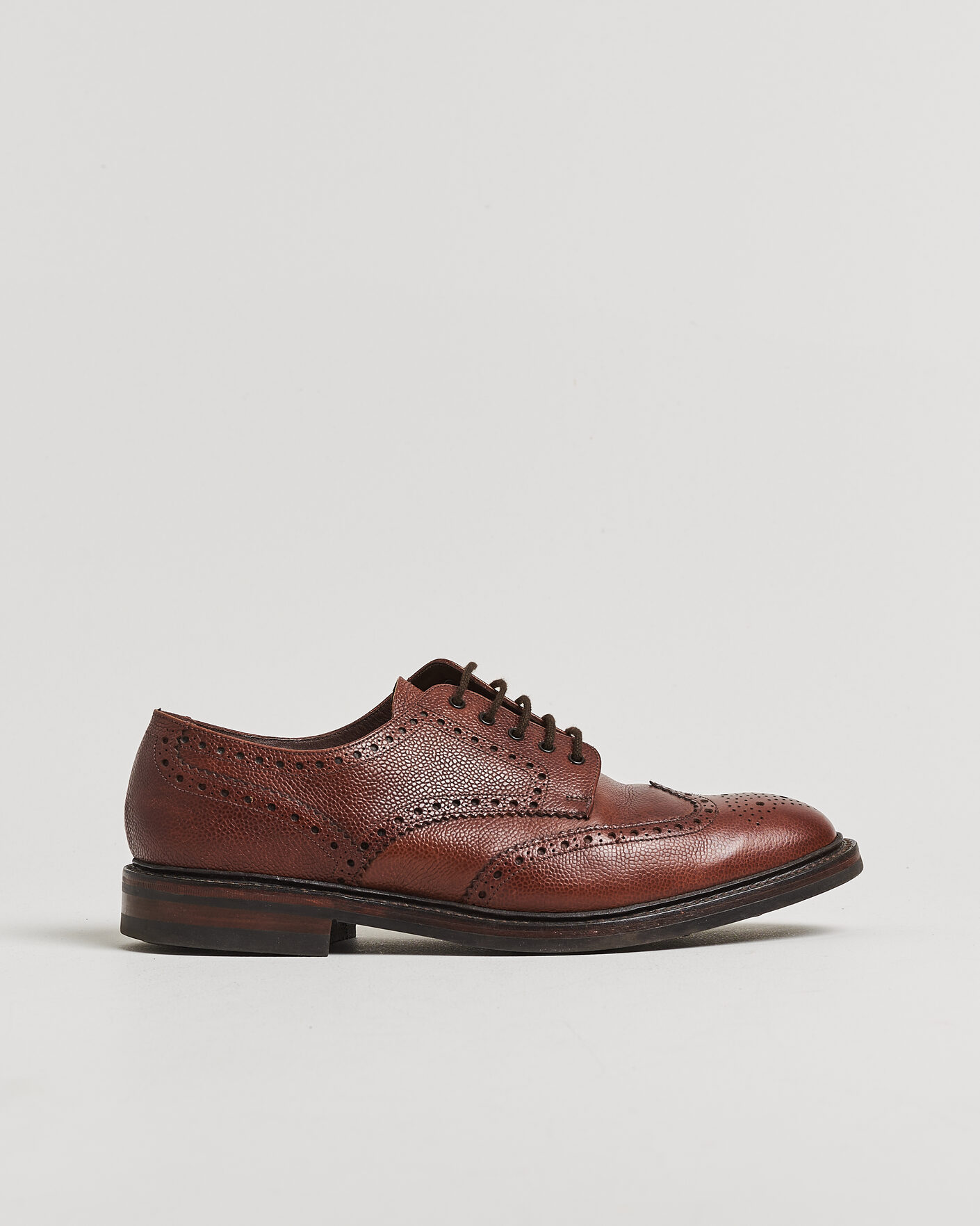 Herren | Pre-owned Rahmengenähte Schuhe | Pre-owned | Loake 1880 Badminton Brogue Dark Brown Grain UK10,5 - EU44,5