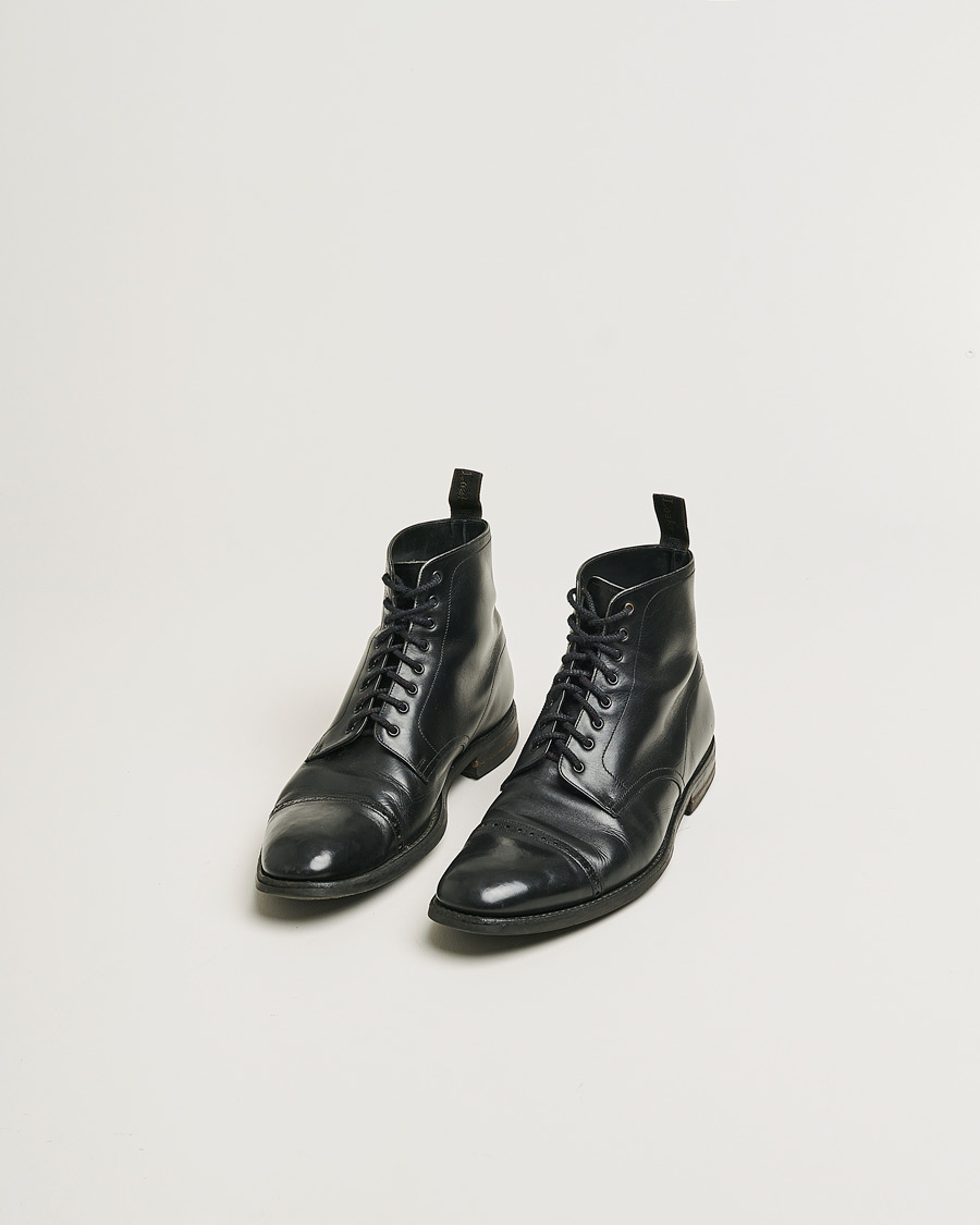 Herren | Loake 1880 Hyde Boot Black Calf | Pre-owned | Loake 1880 Hyde Boot Black Calf