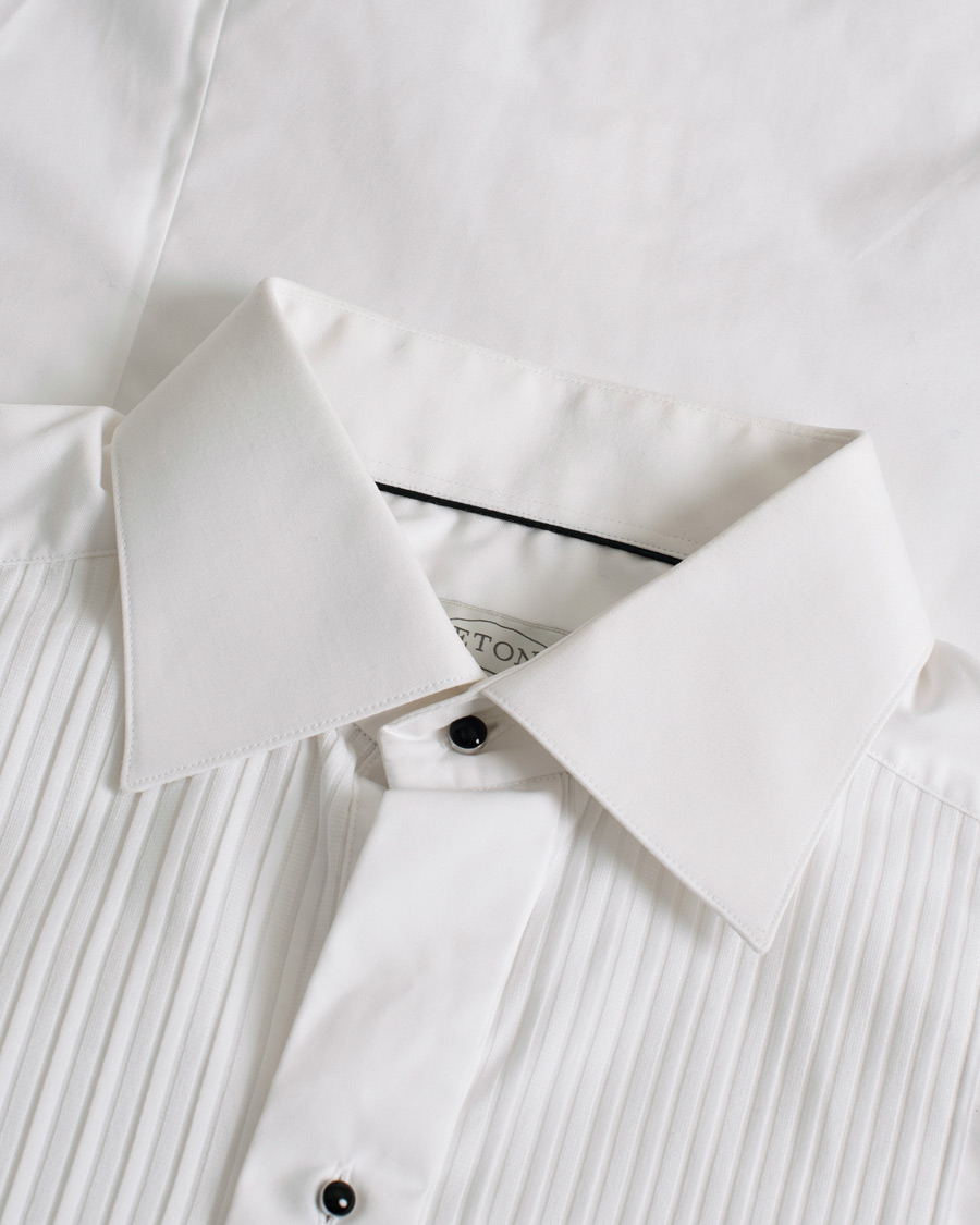 Herren | Hemden | Pre-owned | Eton Slim Fit Tuxedo Shirt Black Ribbon White