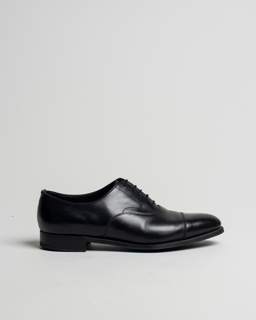 Herren | Edward Green Chelsea Oxford Black Calf | Pre-owned | Edward Green Chelsea Oxford Black Calf