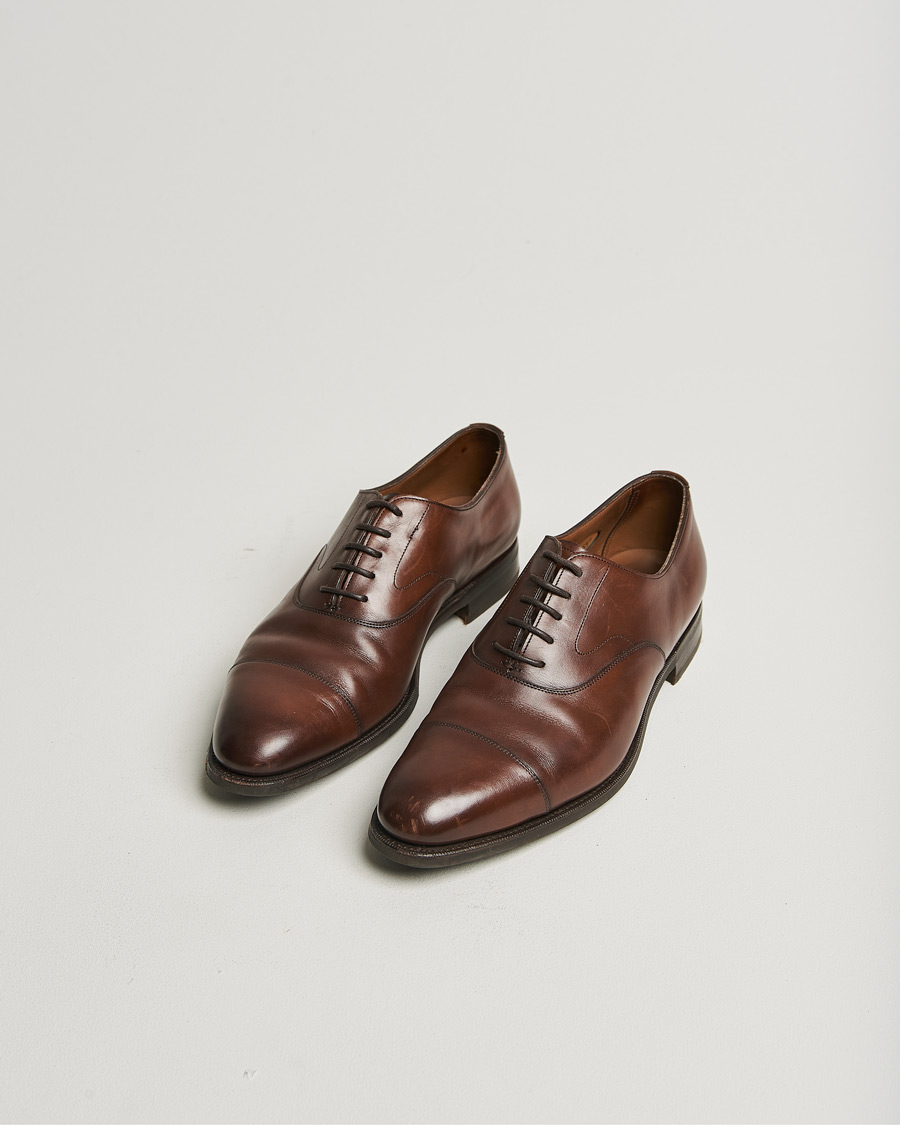 Herren | Edward Green Chelsea Oxford Dark Oak Calf | Pre-owned | Edward Green Chelsea Oxford Dark Oak Calf