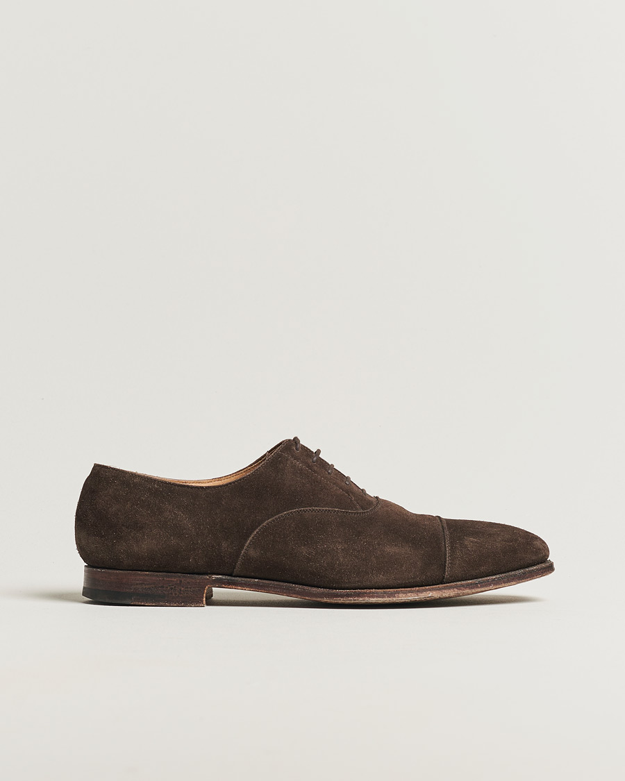 Herren | Crockett & Jones Hallam Oxford Dark Brown Suede UK9,5 - EU43,5 | Pre-owned | Crockett & Jones Hallam Oxford Dark Brown Suede UK9,5 - EU43,5