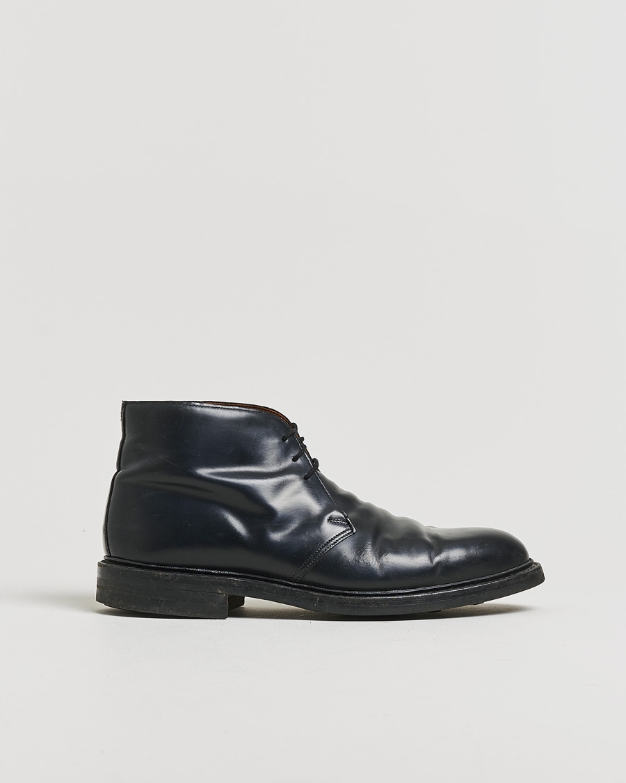 Herren | Pre-owned Rahmengenähte Schuhe | Pre-owned | Crockett & Jones Holborn Chukka Black Calf UK8 - EU42