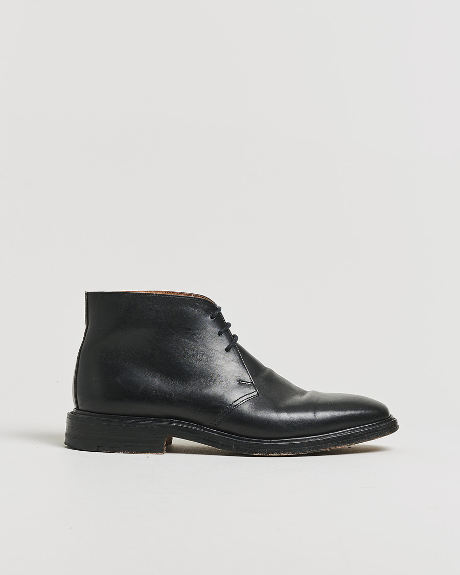 Herren | Pre-owned Rahmengenähte Schuhe | Pre-owned | Crockett & Jones Holborn Chukka Black Calf UK8 - EU42