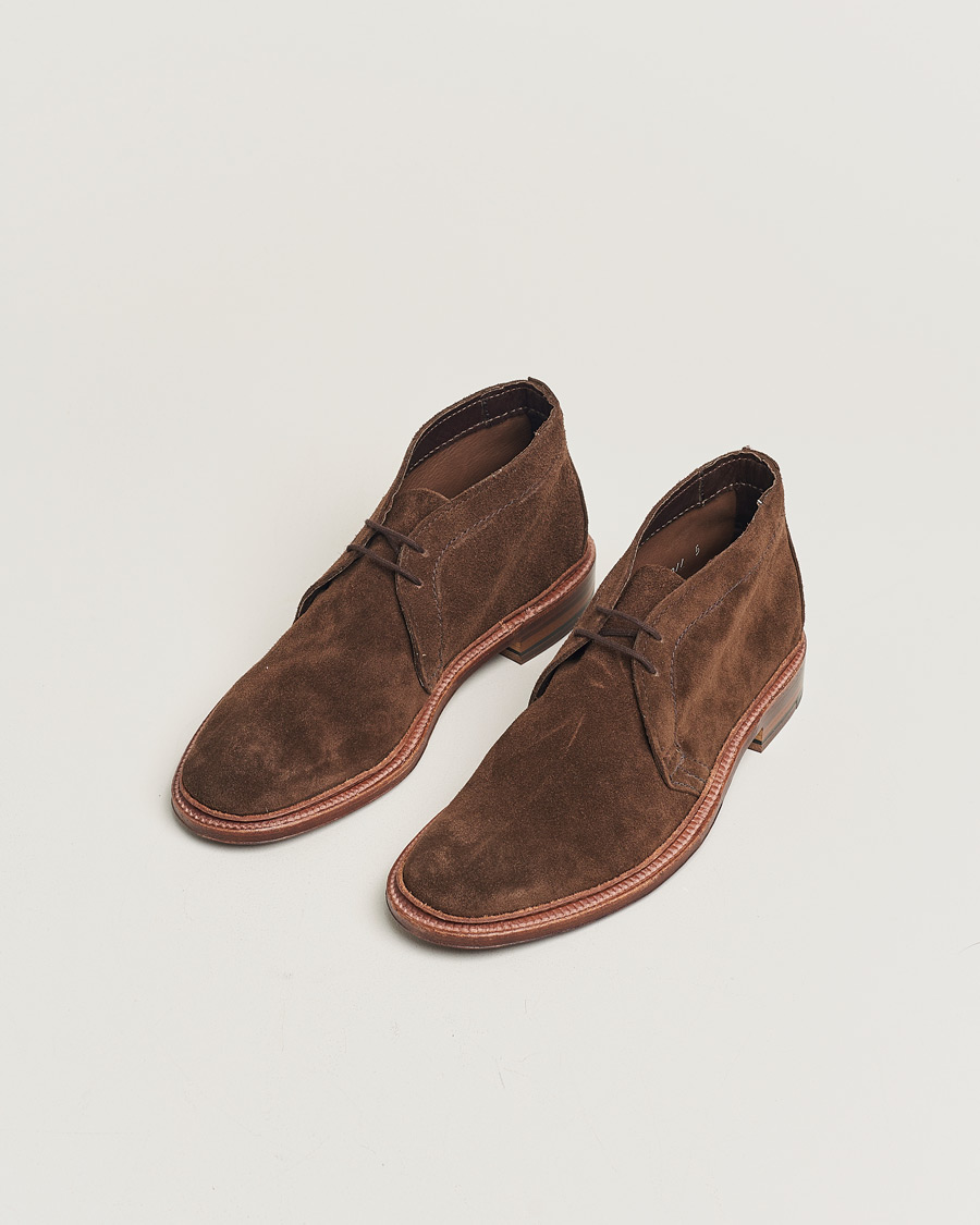Herren | Alden 1492 Unlined Chukka Boot Dark Brown Suede US8 - EU41,5 | Pre-owned | Alden 1492 Unlined Chukka Boot Dark Brown Suede US8 - EU41,5