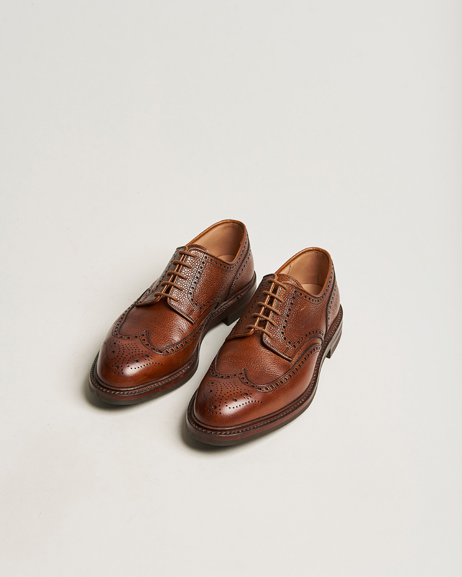 Herren | Pre-owned Rahmengenähte Schuhe | Pre-owned | Crockett & Jones Pembroke Derbys Tan Grained Calf UK10,5 - EU44,5