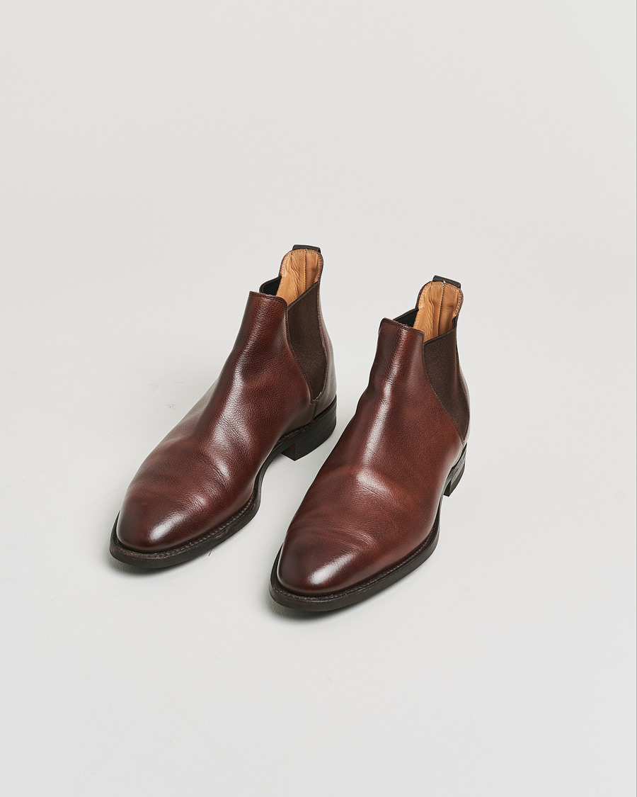 Herren | Crockett & Jones Chelsea 8 Boot Dark Brown Calf UK7 - EU41 | Pre-owned | Crockett & Jones Chelsea 8 Boot Dark Brown Calf UK7 - EU41