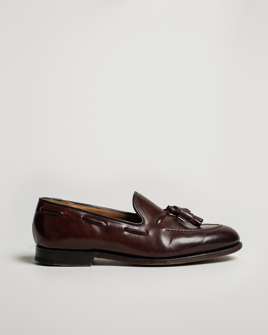 Herren | Crockett & Jones Cavendish Tassel Loafer Burgundy Cordovan | Pre-owned | Crockett & Jones Cavendish Tassel Loafer Burgundy Cordovan