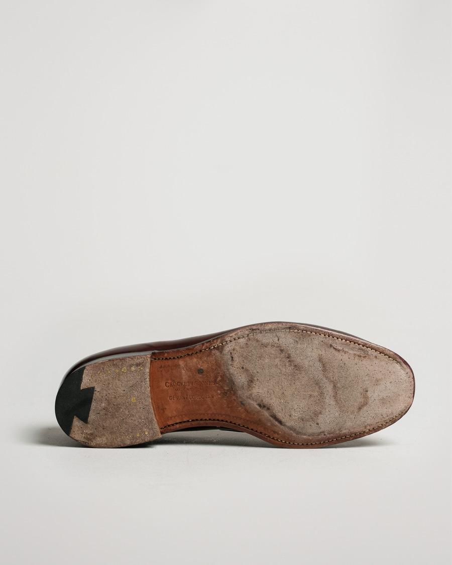 Herren | Crockett & Jones Cavendish Tassel Loafer Burgundy Cordovan | Pre-owned | Crockett & Jones Cavendish Tassel Loafer Burgundy Cordovan