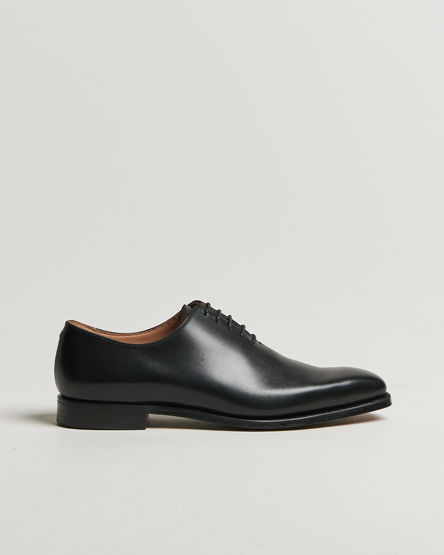 Herren | Crockett & Jones Alex Wholecut Oxford Black Calf | Pre-owned | Crockett & Jones Alex Wholecut Oxford Black Calf