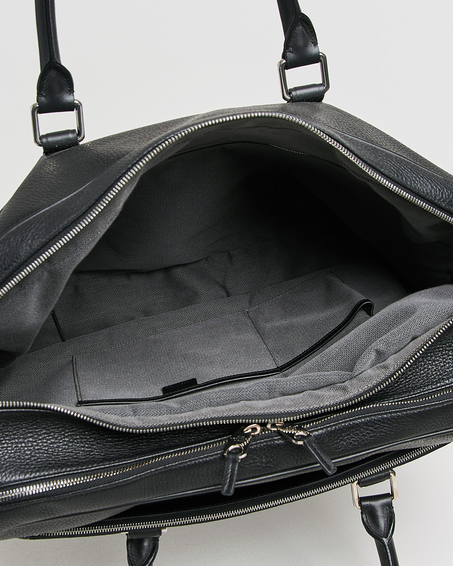 Herren | Smythson Burlington 24 Hour Bag Black Deerskin | Pre-owned | Smythson Burlington 24 Hour Bag Black Deerskin