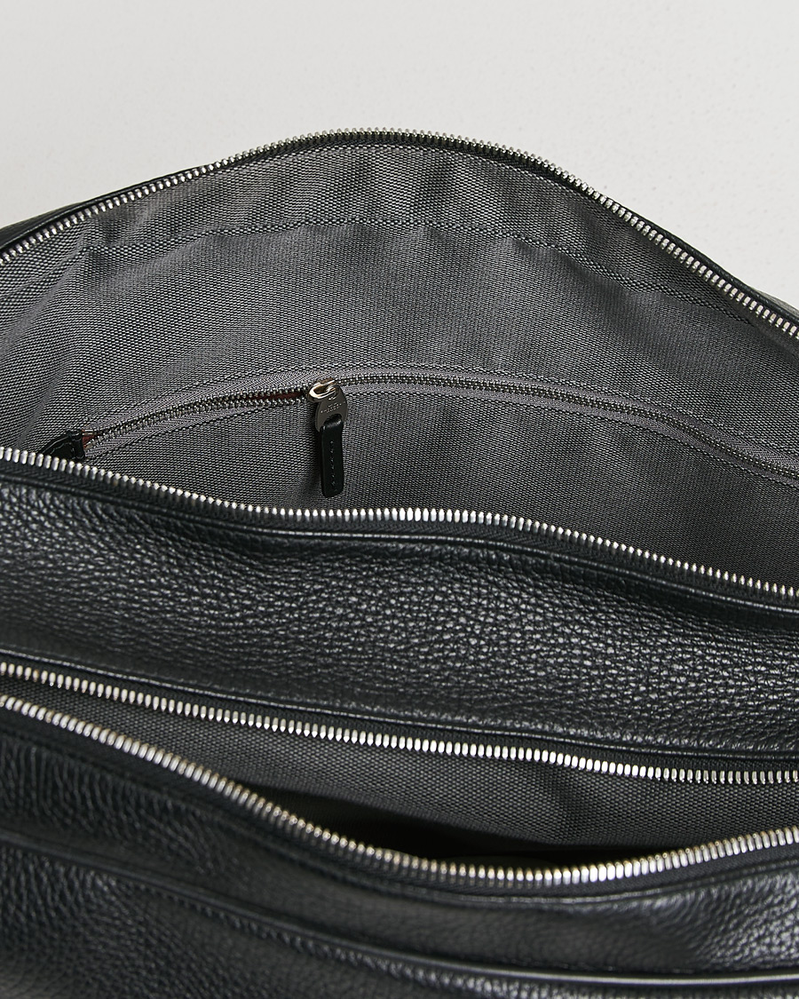 Herren | Smythson Burlington 24 Hour Bag Black Deerskin | Pre-owned | Smythson Burlington 24 Hour Bag Black Deerskin
