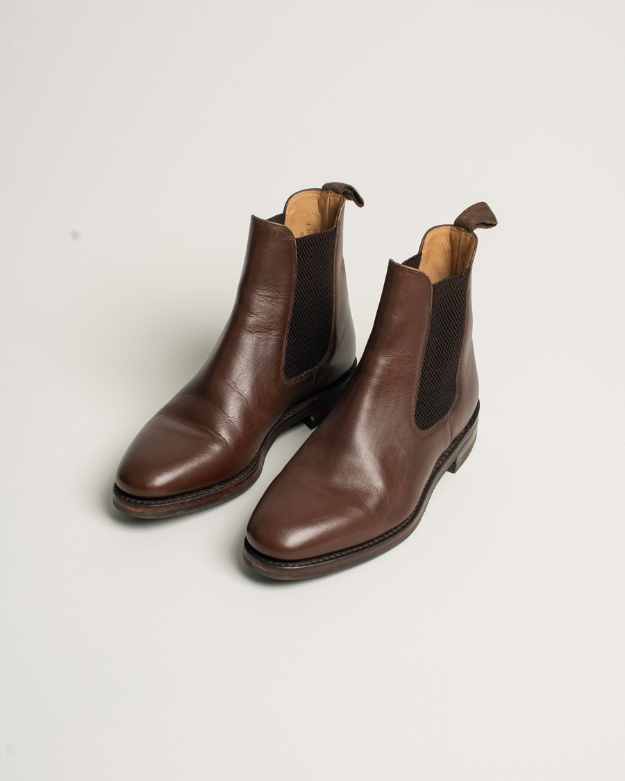 Herren | Loake 1880 Blenheim Chelsea Boot Brown Waxy Leather UK7 - EU41 | Pre-owned | Loake 1880 Blenheim Chelsea Boot Brown Waxy Leather UK7 - EU41