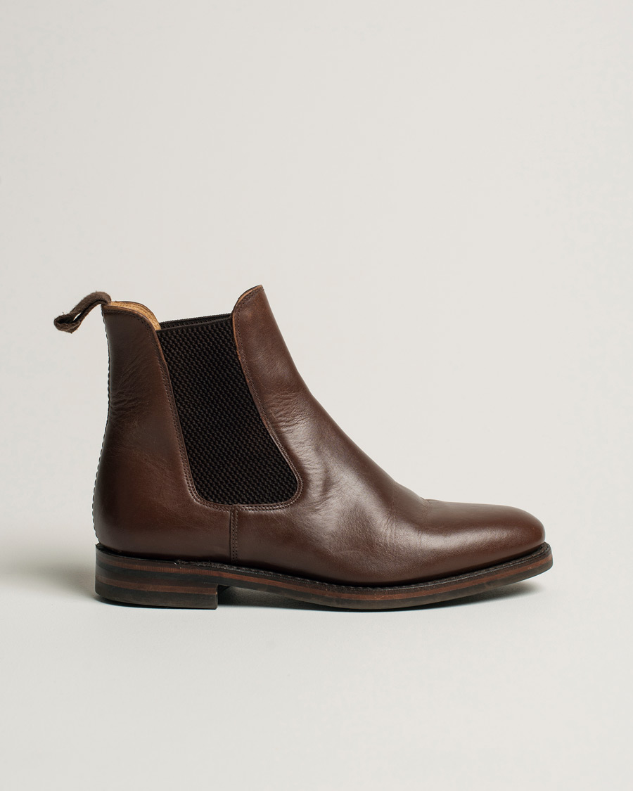 Herren | Loake 1880 Blenheim Chelsea Boot Brown Waxy Leather UK7 - EU41 | Pre-owned | Loake 1880 Blenheim Chelsea Boot Brown Waxy Leather UK7 - EU41