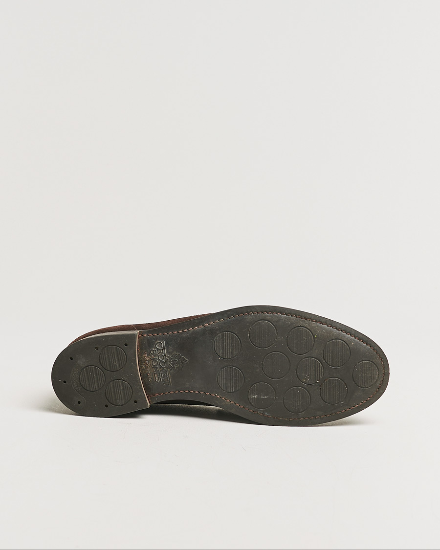 Herren | Pre-owned Schuhe | Pre-owned | Crockett & Jones Harvard City Sole Dark Brown Suede