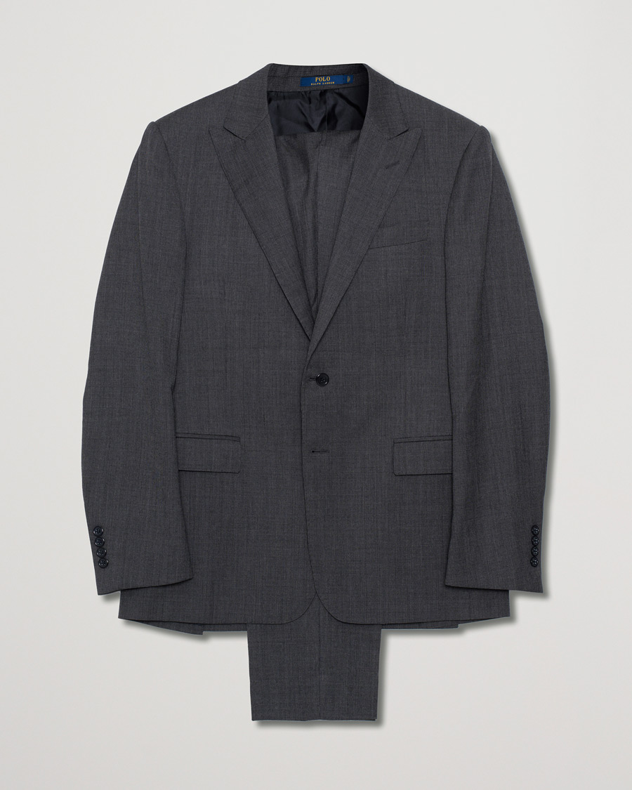 Herren | Anzüge | Pre-owned | Polo Ralph Lauren Clothing Connery Peak Lapel Wool Suit Grey