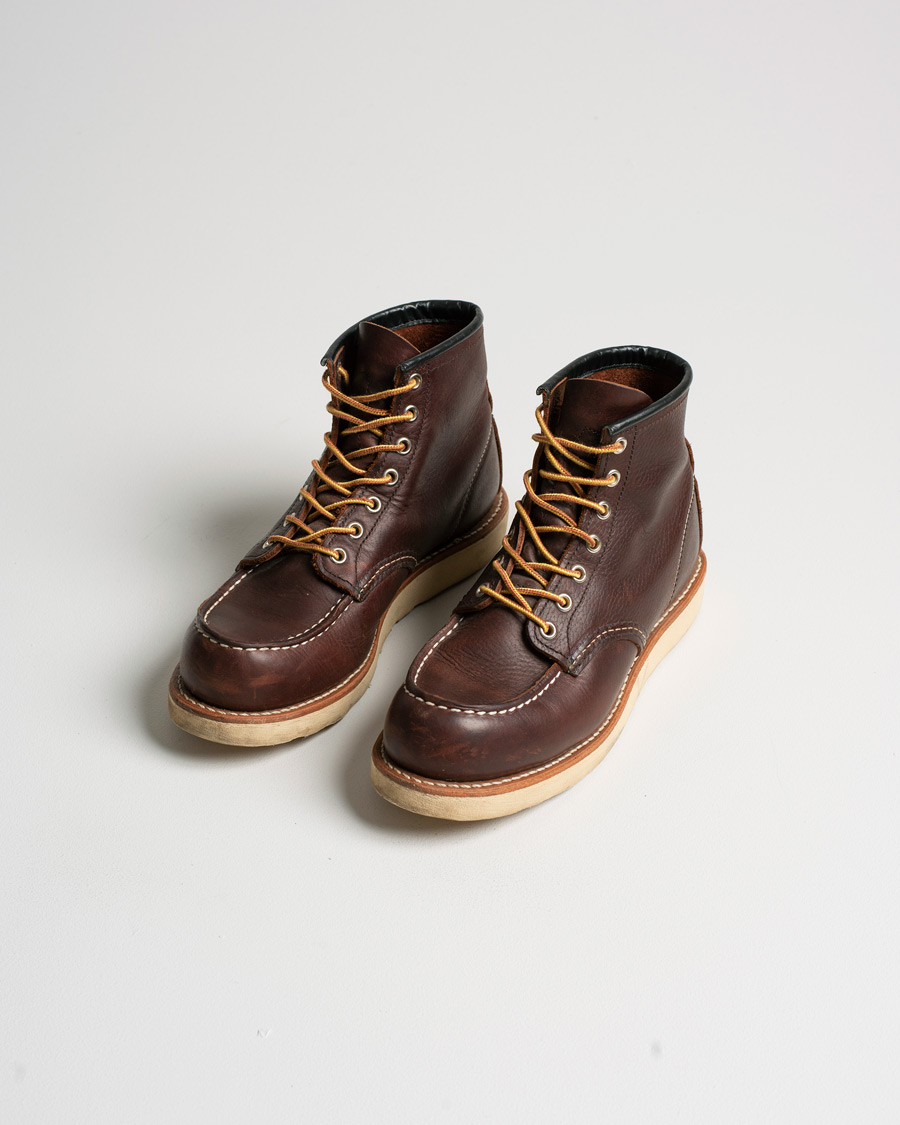 Herren | Red Wing Shoes Moc Toe Boot Briar Oil Slick Leather | Pre-owned | Red Wing Shoes Moc Toe Boot Briar Oil Slick Leather