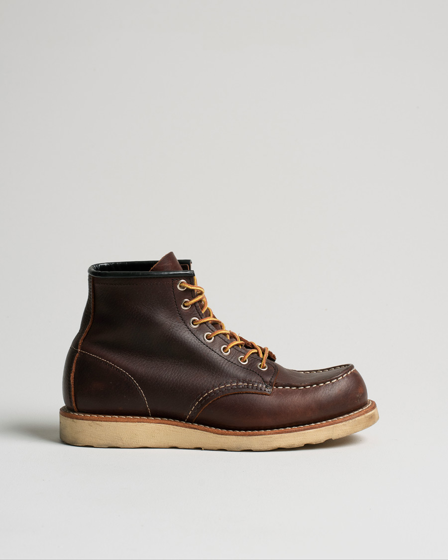 Herren | Red Wing Shoes Moc Toe Boot Briar Oil Slick Leather | Pre-owned | Red Wing Shoes Moc Toe Boot Briar Oil Slick Leather