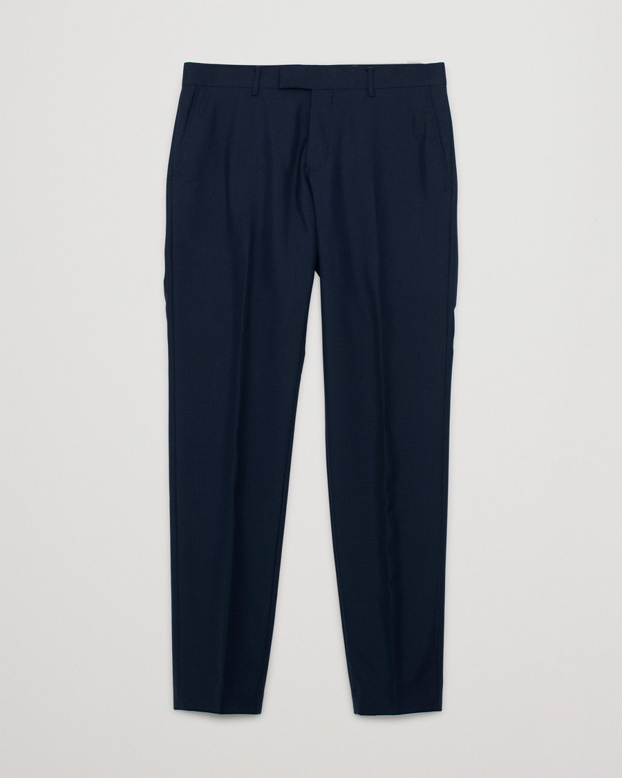 Herren | Pre-owned Hosen | Pre-owned | Oscar Jacobson Damien Wool Barberis Super 120 Trousers Blue