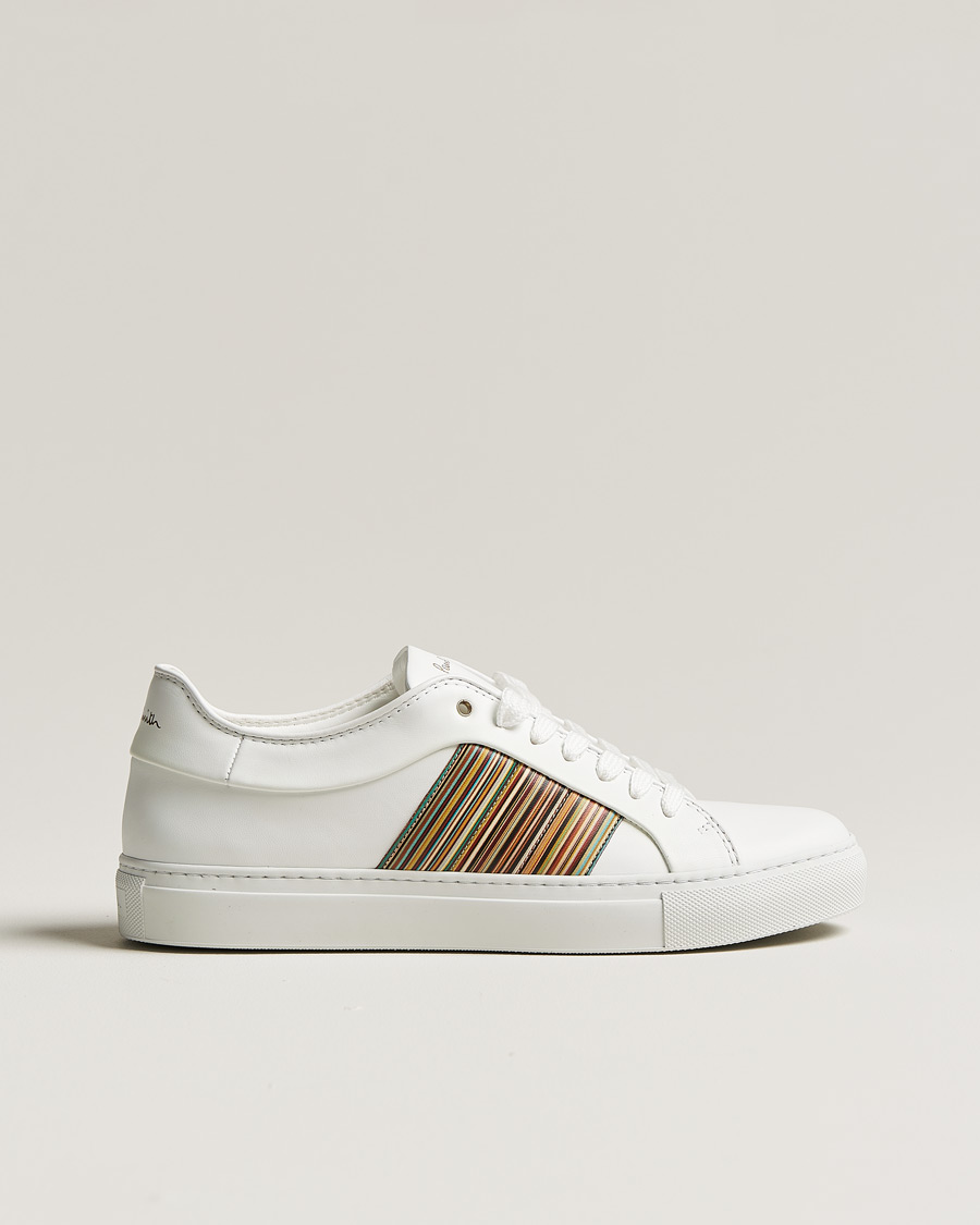 Herren | Paul Smith Ivo Sneaker White Multistripe Nappa | Pre-owned | Paul Smith Ivo Sneaker White Multistripe Nappa