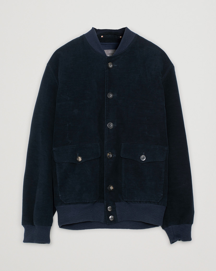 Herren | Jacken | Pre-owned | Private White V.C. Moleskin Bomber Jacket Midnight