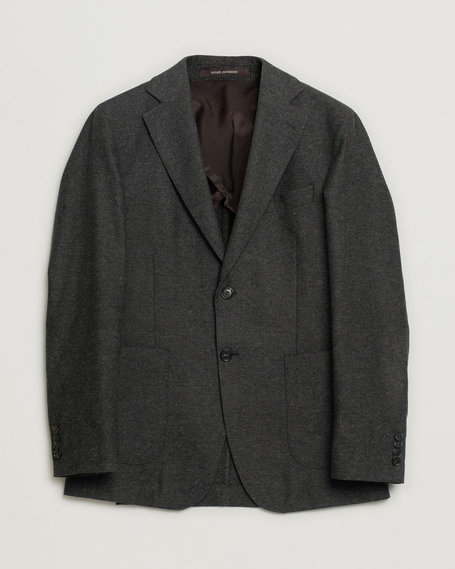 Herren | Oscar Jacobson Edgar Wool Blazer Brown 46 | Pre-owned | Oscar Jacobson Edgar Wool Blazer Brown 46