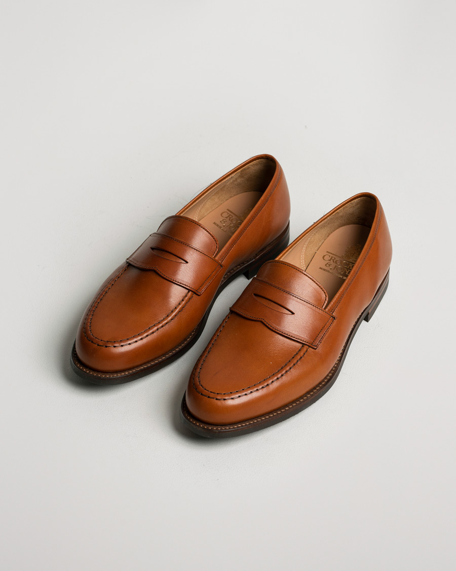 Herren | Crockett & Jones Boston City Sole Congac Calf | Pre-owned | Crockett & Jones Boston City Sole Congac Calf