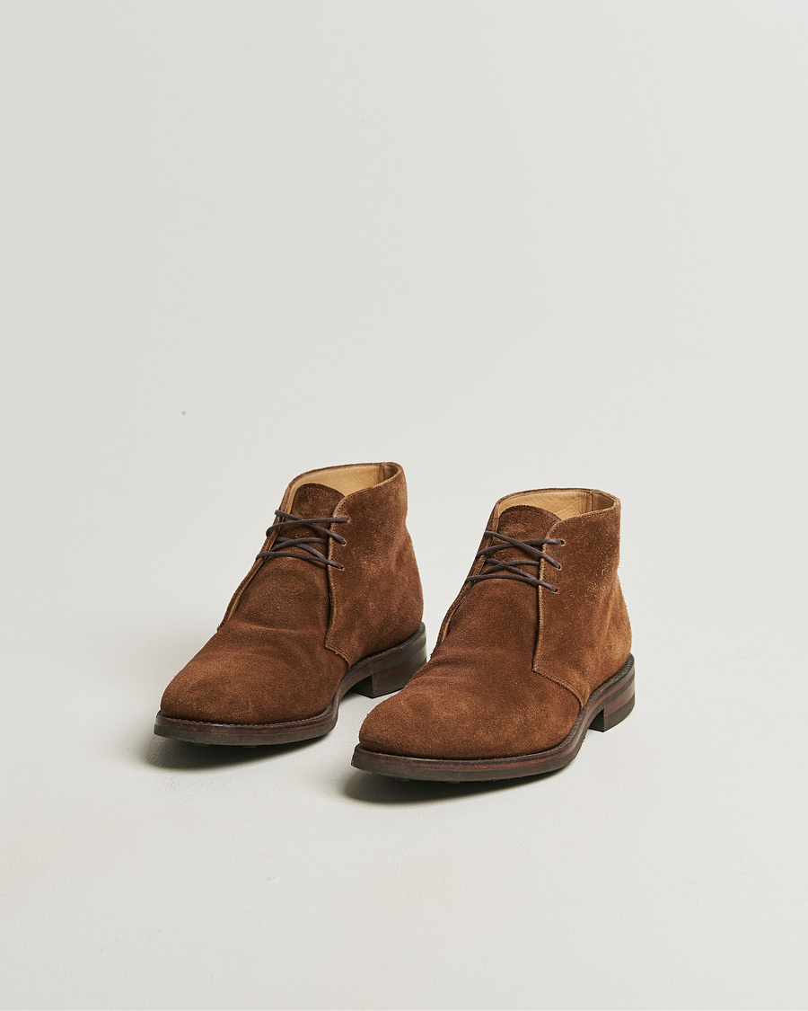 Herren | Pre-owned Rahmengenähte Schuhe | Pre-owned | Loake 1880 Kempton Chukka Boot Brown Suede UK7,5 - EU41,5