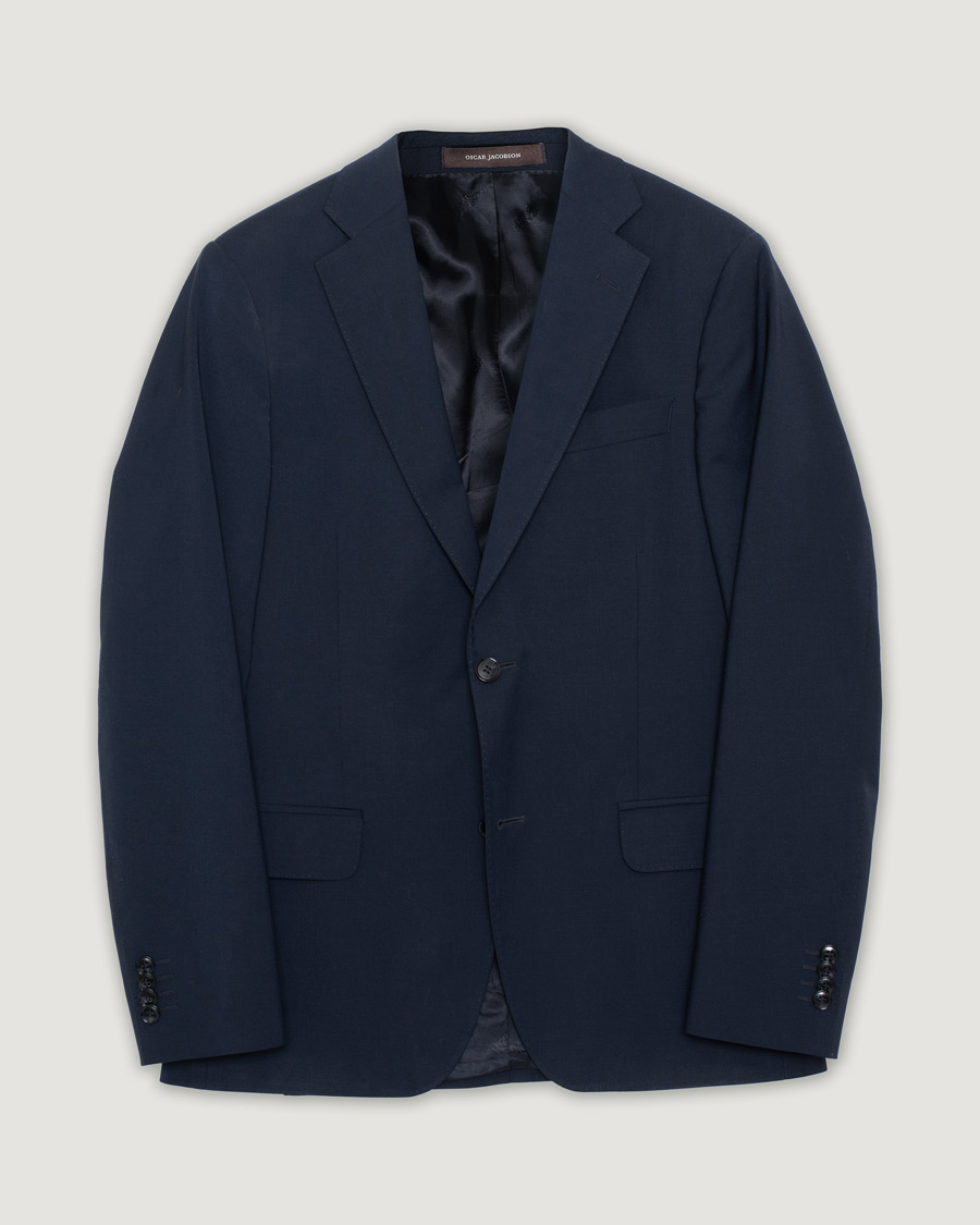 Herren | Oscar Jacobson Edmund Wool Blazer Navy | Pre-owned | Oscar Jacobson Edmund Wool Blazer Navy