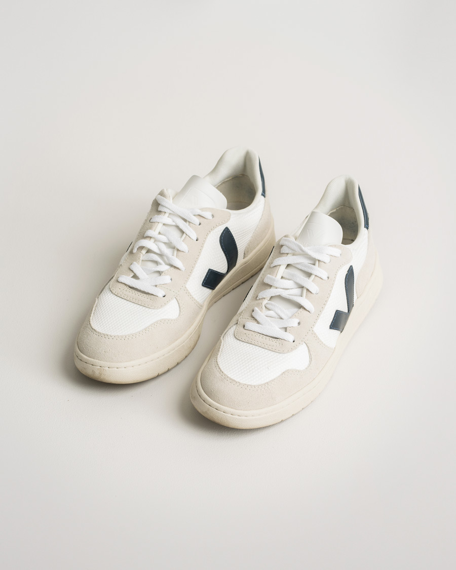Herren | Veja V-10 Mesh Sneaker White Nautico | Pre-owned | Veja V-10 Mesh Sneaker White Nautico